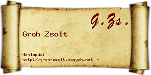 Groh Zsolt névjegykártya